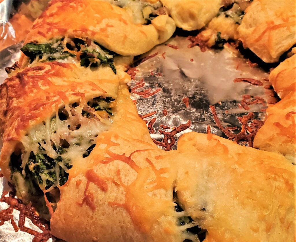 Sausage and Spinach Crescent Ring Recipe